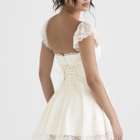Kaia Ivory A-Line Mini Dress - Image 11