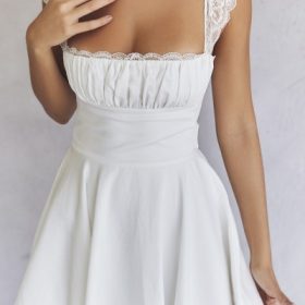 Kaia Ivory A-Line Mini Dress - Image 16