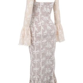 Delilah Vintage Cream Lace Maxi Dress - Image 3