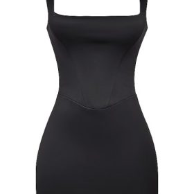 Enya Black Corset Mini Dress - Image 2