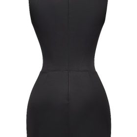 Enya Black Corset Mini Dress - Image 4