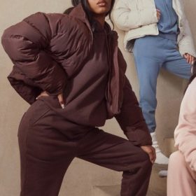 Hero Chocolate Oversized C Shape Puffer Jacket
