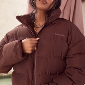 Hero Chocolate Oversized C Shape Puffer Jacket - Image 6