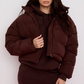 Hero Chocolate Oversized C Shape Puffer Jacket - Image 7
