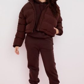 Hero Chocolate Oversized C Shape Puffer Jacket - Image 9