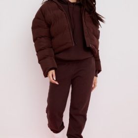 Hero Chocolate Oversized C Shape Puffer Jacket - Image 10