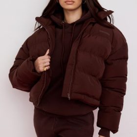 Hero Chocolate Oversized C Shape Puffer Jacket - Image 11