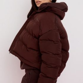 Hero Chocolate Oversized C Shape Puffer Jacket - Image 12