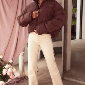 Hero Chocolate Oversized C Shape Puffer Jacket - Image 13