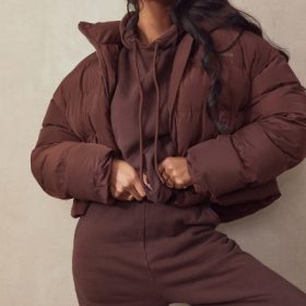 Hero Chocolate Oversized C Shape Puffer Jacket - Image 15