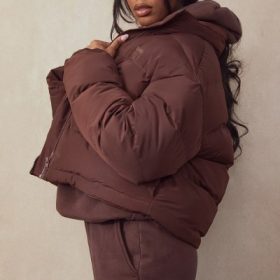 Hero Chocolate Oversized C Shape Puffer Jacket - Image 16