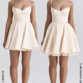 Minimoiselle Vintage Cream Tulle Mini Dress - Image 23