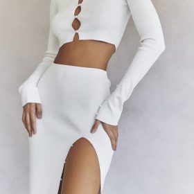 Eloise Ivory Cropped Cardigan
