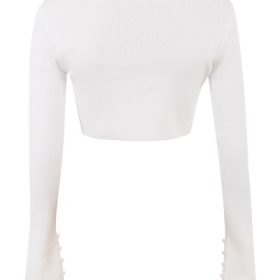 Eloise Ivory Cropped Cardigan - Image 4