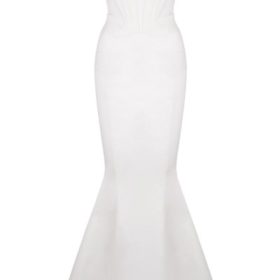 Ines Ivory Strapless Corset Bridal Gown - Limited Edition - Image 2