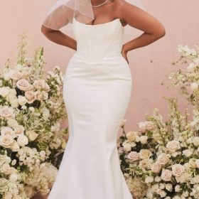 Ines Ivory Strapless Corset Bridal Gown - Limited Edition - Image 5