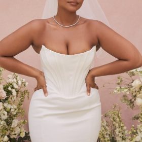 Ines Ivory Strapless Corset Bridal Gown - Limited Edition - Image 8