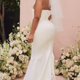 Ines Ivory Strapless Corset Bridal Gown - Limited Edition - Image 10