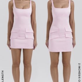Cosette Rose Shadow Satin Sleeveless Mini Dress - Image 10