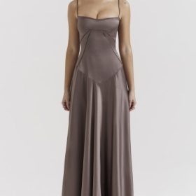 Anabella Smoke Lace Up Maxi Dress - Image 7