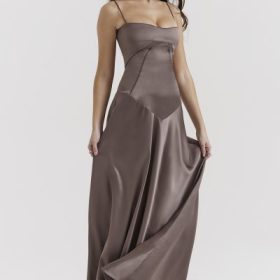 Anabella Smoke Lace Up Maxi Dress - Image 8