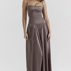 Anabella Smoke Lace Up Maxi Dress - Image 9