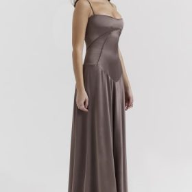 Anabella Smoke Lace Up Maxi Dress - Image 11