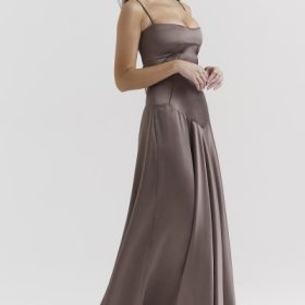 Anabella Smoke Lace Up Maxi Dress - Image 12