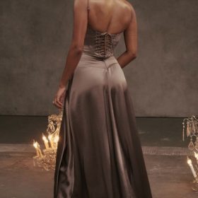 Anabella Smoke Lace Up Maxi Dress - Image 15
