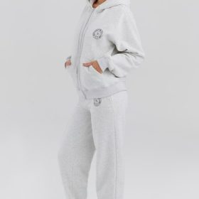 Coast Light Grey Marl Fleece Back Jogging Trousers - Image 11