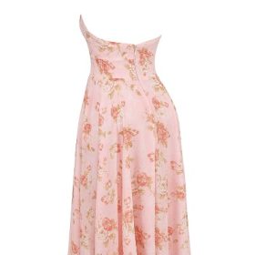 Solada English Vintage Rose Print Georgette Halter Sundress - Image 3