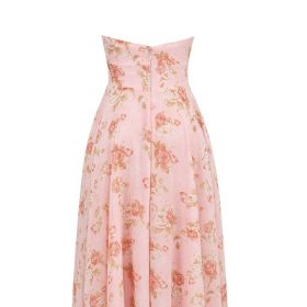 Solada English Vintage Rose Print Georgette Halter Sundress - Image 4