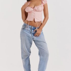 Kitty Baby Pink Gathered Top - Image 8