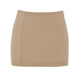 Nisha Beige Sculpting Mini Skirt - Image 2
