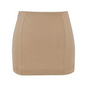 Nisha Beige Sculpting Mini Skirt - Image 4