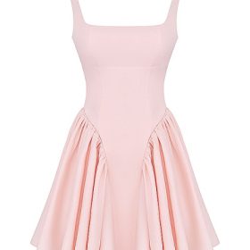 Florianne Soft Peach Bow Mini Dress - Image 2