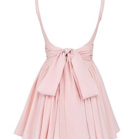 Florianne Soft Peach Bow Mini Dress - Image 4