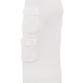 Maeve White Ribbed Knit Cargo Skirt - Image 3