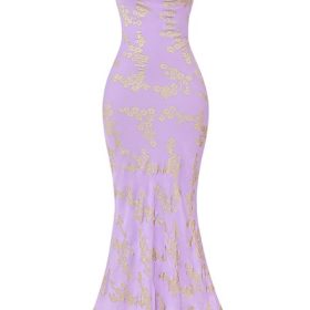 Capriana  Orchid Jacquard Satin Gown - Image 2