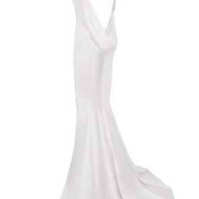 Aurelie Ivory Draped Back Bridal Gown - Limited Edition - Image 3