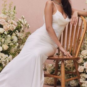 Aurelie Ivory Draped Back Bridal Gown - Limited Edition - Image 8