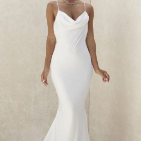 Aurelie Ivory Draped Back Bridal Gown - Limited Edition - Image 10