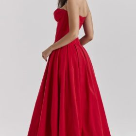 Lady Scarlet Strapless Midi Dress