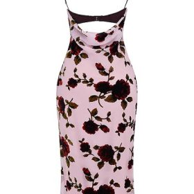 Azura Pink Devore Midi Dress - Image 4