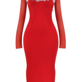 Seraphina Scarlet Corset Dress - Image 2