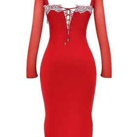 Seraphina Scarlet Corset Dress - Image 4