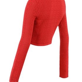 Perla Cherry Ribbed Knit Top - Image 3