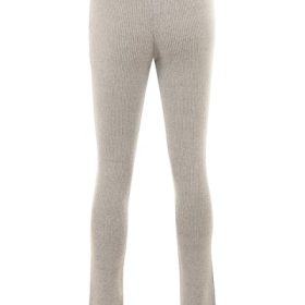 Raven Oatmeal Ribbed Knit Flared Trousers - Image 4
