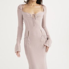 Ophelia Crystal Cutout Midi Dress - Image 5