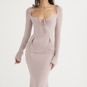Ophelia Crystal Cutout Midi Dress - Image 8
